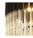 Poland Ceiling Pendant Round 8 Light E14 Matt Black Cognac Sculpted Glass Item Weight: 17.3kg-5