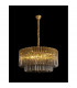 Poland Ceiling Pendant Round 12 Light E14 Brass Smoke Sculpted Glass Item Weight: 25.4kg-3