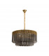 Poland Ceiling Pendant Round 12 Light E14 Brass Smoke Sculpted Glass Item Weight: 25.4kg-4