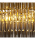Poland Ceiling Pendant Round 12 Light E14 Brass Smoke Sculpted Glass Item Weight: 25.4kg-7
