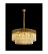 Poland Ceiling Pendant Round 12 Light E14 Brass Cognac Sculpted Glass Item Weight: 25.4kg-3