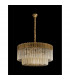 Poland Ceiling Pendant Round 12 Light E14 Brass Cognac Sculpted Glass Item Weight: 25.4kg-9