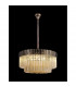 Poland Ceiling Pendant Round 12 Light E14 Polished Nickel Cognac Sculpted Glass Item Weight: 25.4kg-3