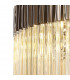 Poland Ceiling Pendant Round 12 Light E14 Polished Nickel Cognac Sculpted Glass Item Weight: 25.4kg-5