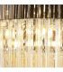 Poland Ceiling Pendant Round 12 Light E14 Polished Nickel Cognac Sculpted Glass Item Weight: 25.4kg-7