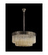 Poland Ceiling Pendant Round 12 Light E14 Polished Nickel Cognac Sculpted Glass Item Weight: 25.4kg-8