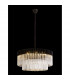 Poland Ceiling Pendant Round 12 Light E14 Matt Black Clear Sculpted Glass Item Weight: 25.4kg-3