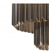 Poland Ceiling Pendant Round 12 Light E14 Matt Black Smoke Sculpted Glass Item Weight: 25.4kg-6