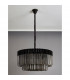 Poland Ceiling Pendant Round 12 Light E14 Matt Black Smoke Sculpted Glass Item Weight: 25.4kg-8