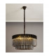 Poland Ceiling Pendant Round 12 Light E14 Matt Black Smoke Sculpted Glass Item Weight: 25.4kg-9