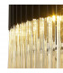 Poland Ceiling Pendant Round 12 Light E14 Matt Black Cognac Sculpted Glass Item Weight: 25.4kg-5