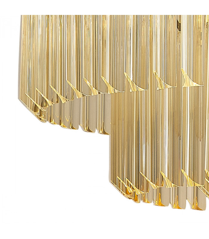 Poland Ceiling Pendant Round 12 Light E14 Matt Black Cognac Sculpted Glass Item Weight: 25.4kg-6
