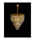 Poland Ceiling Pendant Round 5 Tier 19 Light E14 Brass Smoke Sculpted Glass Item Weight: 32.6kg-3