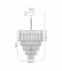 Poland Ceiling Pendant Round 5 Tier 19 Light E14 Brass Cognac Sculpted Glass Item Weight: 32.6kg-2
