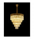 Poland Ceiling Pendant Round 5 Tier 19 Light E14 Brass Cognac Sculpted Glass Item Weight: 32.6kg-3