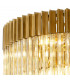 Poland Ceiling Pendant Round 5 Tier 19 Light E14 Brass Cognac Sculpted Glass Item Weight: 32.6kg-6
