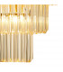 Poland Ceiling Pendant Round 5 Tier 19 Light E14 Brass Cognac Sculpted Glass Item Weight: 32.6kg-8