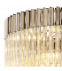 Poland Ceiling Pendant Round 5 Tier 19 Light E14 Polished Nickel Cognac Sculpted Glass Item Weight: 32.6kg-6