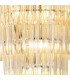 Poland Ceiling Pendant Round 5 Tier 19 Light E14 Polished Nickel Cognac Sculpted Glass Item Weight: 32.6kg-7