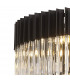 Poland Ceiling Pendant Round 5 Tier 19 Light E14 Matt Black Clear Sculpted Glass Item Weight: 30.2kg-5