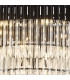 Poland Ceiling Pendant Round 5 Tier 19 Light E14 Matt Black Clear Sculpted Glass Item Weight: 30.2kg-7