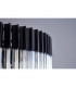 Poland Ceiling Pendant Round 5 Tier 19 Light E14 Matt Black Clear Sculpted Glass Item Weight: 30.2kg-9