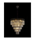 Poland Ceiling Pendant Round 5 Tier 19 Light E14 Matt Black Smoke Sculpted Glass Item Weight: 32.6kg-3
