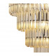 Poland Ceiling Pendant Round 5 Tier 19 Light E14 Matt Black Cognac Sculpted Glass Item Weight: 32.6kg-6