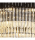 Poland Ceiling Pendant Round 5 Tier 19 Light E14 Matt Black Cognac Sculpted Glass Item Weight: 32.6kg-7