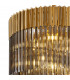 Poland Ceiling Pendant Round 5 Tier 23 Light E14 Brass Smoke Sculpted Glass-6