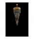Poland Ceiling Pendant Round 5 Tier 23 Light E14 Brass Smoke Sculpted Glass-8