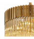 Poland Ceiling Pendant Round 5 Tier 23 Light E14 Brass Cognac Sculpted Glass-6