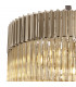 Poland Ceiling Pendant Round 5 Tier 23 Light E14 Polished Nickel Cognac Sculpted Glass-6