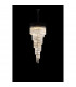 Poland Ceiling Pendant Round 5 Tier 23 Light E14 Matt Black Clear Sculpted Glass Item Weight: 56.2kg-3
