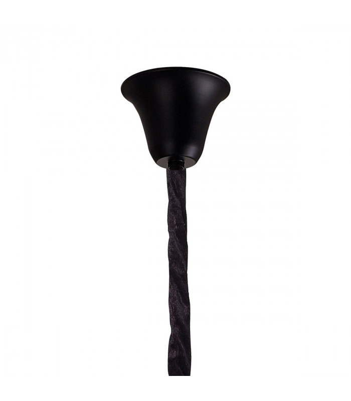Poland Ceiling Pendant Round 5 Tier 23 Light E14 Matt Black Clear Sculpted Glass Item Weight: 56.2kg-5