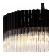 Poland Ceiling Pendant Round 5 Tier 23 Light E14 Matt Black Clear Sculpted Glass Item Weight: 56.2kg-6