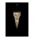 Poland Ceiling Pendant Round 5 Tier 23 Light E14 Matt Black Smoke Sculpted Glass-3