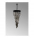 Poland Ceiling Pendant Round 5 Tier 23 Light E14 Matt Black Smoke Sculpted Glass-8