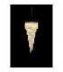 Poland Ceiling Pendant Round 5 Tier 23 Light E14 Matt Black Cognac Sculpted Glass-3