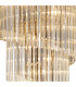 Poland Ceiling Pendant Round 7 Tier 31 Light E14 Brass Cognac Sculpted Glass-7