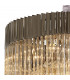 Poland Ceiling Pendant Round 7 Tier 31 Light E14 Polished Nickel Cognac Sculpted Glass-6
