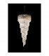 Poland Ceiling Pendant Round 7 Tier 31 Light E14 Matt Black Clear Sculpted Glass Item Weight: 92.7kg-3