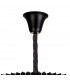 Poland Ceiling Pendant Round 7 Tier 31 Light E14 Matt Black Clear Sculpted Glass Item Weight: 92.7kg-5