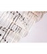 Poland Ceiling Pendant Round 7 Tier 31 Light E14 Matt Black Clear Sculpted Glass Item Weight: 92.7kg-10