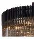 Poland Ceiling Pendant Round 7 Tier 31 Light E14 Matt Black Smoke Sculpted Glass-6