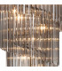 Poland Ceiling Pendant Round 7 Tier 31 Light E14 Matt Black Smoke Sculpted Glass-7