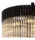 Poland Ceiling Pendant Round 7 Tier 31 Light E14 Matt Black Cognac Sculpted Glass-6