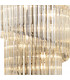 Poland Ceiling Pendant Round 7 Tier 31 Light E14 Matt Black Cognac Sculpted Glass-7