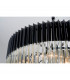 Poland Ceiling Pendant Round 7 Tier 31 Light E14 Matt Black Cognac Sculpted Glass-10