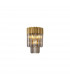 Poland Wall Lamp 3 Light E14 Brass Smoke Sculpted Glass-1